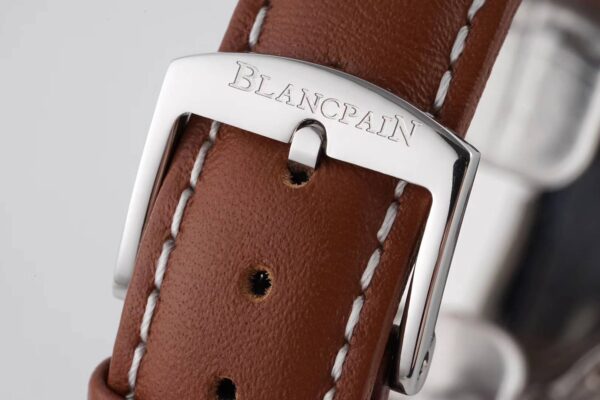Hundred Hours Black Dial in Steel on Brown Leather Strap - Image 6