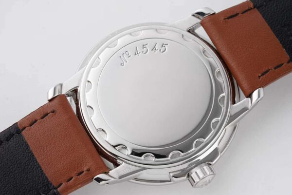 Hundred Hours Black Dial in Steel on Brown Leather Strap - Image 7