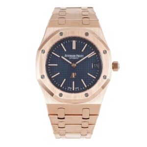 Royal Oak 15202 39mm Blue Dial in Rose Gold