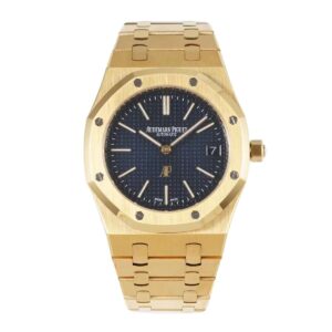 Royal Oak 15202 39mm Blue Dial in Yellow Gold