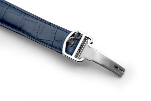 Ballon Bleu De Cartier 42mm Blue Dial in Steel on Blue Leather Strap - Image 5