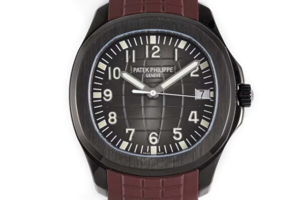 Aquanaut 5167A ‘Black Venom Limited Edition’ Black Dial on Brown Rubber Strap - Image 6