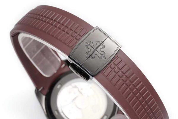 Aquanaut 5167A ‘Black Venom Limited Edition’ Black Dial on Brown Rubber Strap - Image 7