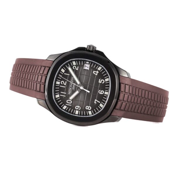 Aquanaut 5167A ‘Black Venom Limited Edition’ Black Dial on Brown Rubber Strap - Image 3