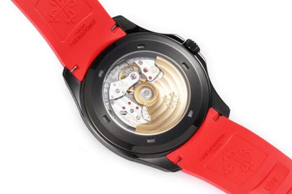Aquanaut 5167A ‘Black Venom Limited Edition’ Black Dial on Red Rubber Strap - Image 8