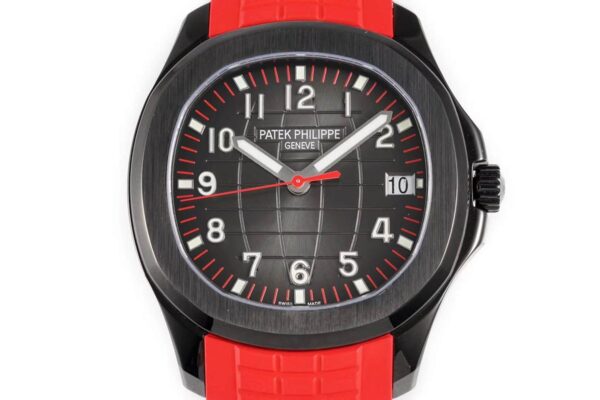 Aquanaut 5167A ‘Black Venom Limited Edition’ Black Dial on Red Rubber Strap - Image 9
