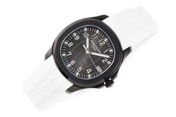 Aquanaut 5167A ‘Black Venom Limited Edition’ Black Dial on White Rubber Strap - Image 5