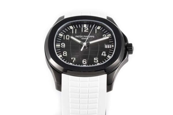 Aquanaut 5167A ‘Black Venom Limited Edition’ Black Dial on White Rubber Strap - Image 6