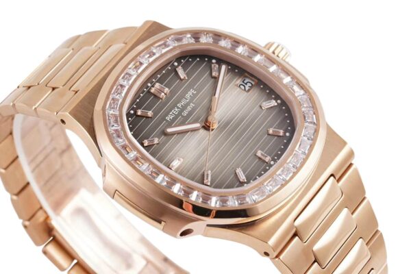 Nautilus Jumbo 5711/1R-001 Brown Dial with Diamond Bezel - Image 5
