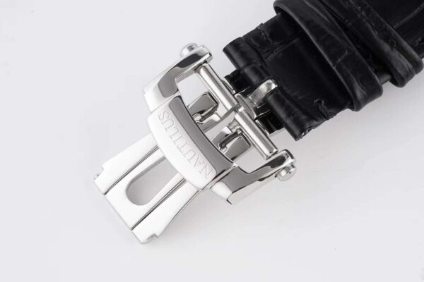 Nautilus 5980/1A-019 White Dial in Steel on Leather Strap - Image 7