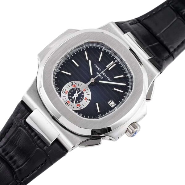 Nautilus 5980/1A-001 Blue Dial in Steel on Leather Strap - Image 2