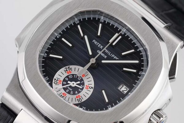 Nautilus 5980/1A-001 Blue Dial in Steel on Leather Strap - Image 3
