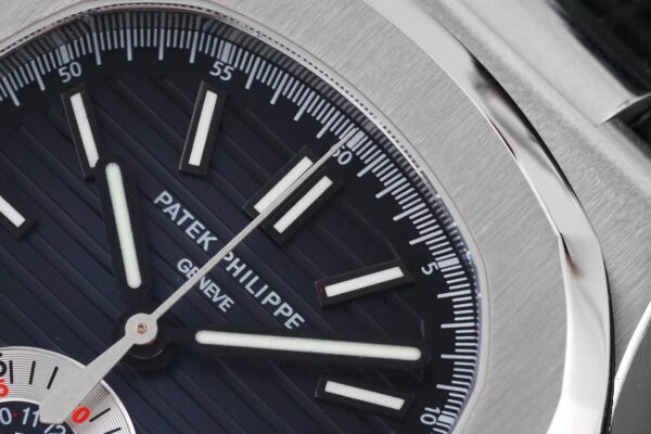 Nautilus 5980/1A-001 Blue Dial in Steel on Leather Strap - Image 5