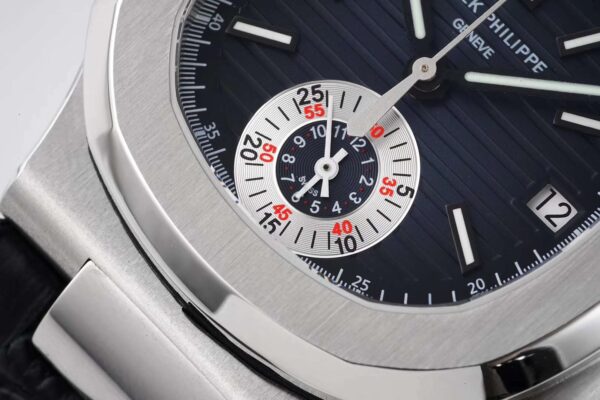 Nautilus 5980/1A-001 Blue Dial in Steel on Leather Strap - Image 4