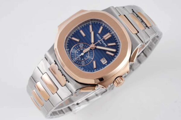 Nautilus Chronograph 5980/1AR in Steel and Rose Gold - Image 2