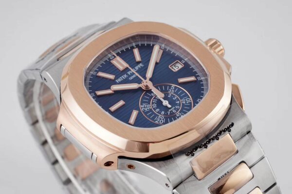 Nautilus Chronograph 5980/1AR in Steel and Rose Gold - Image 3