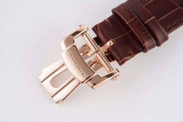 Nautilus Chronograph 5980/R-001 in Rose Gold on Brown Leather Strap - Image 9