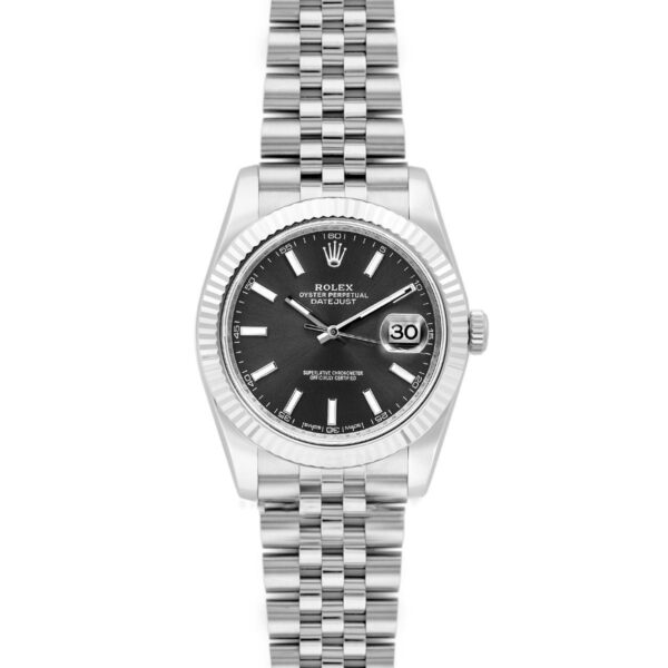 Datejust 41 126334 Grey Dial Stick Markers in White Gold