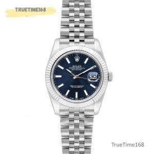 Datejust 41 126334 Blue Dial Stick Markers in White Gold