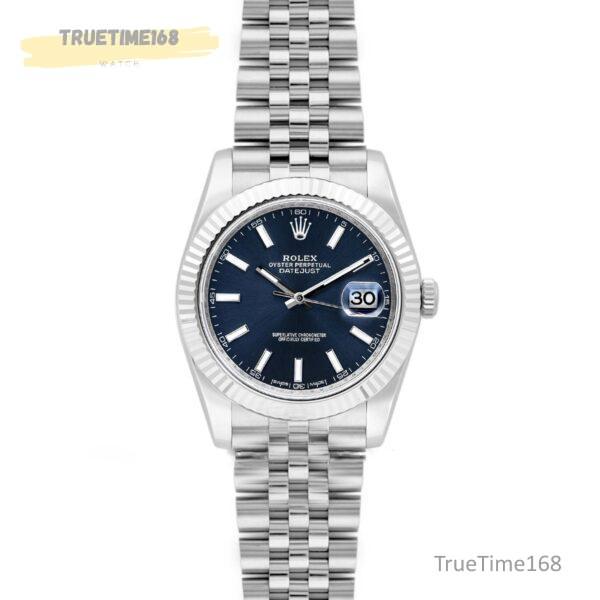 Datejust 41 126334 Blue Dial Stick Markers in White Gold
