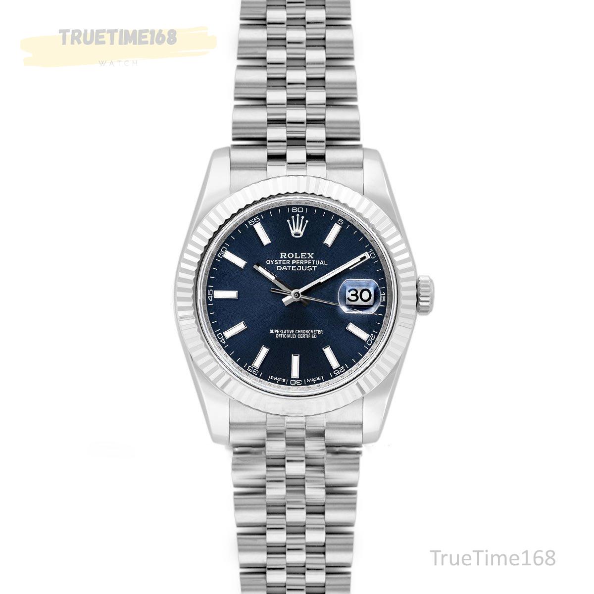 Datejust 41 126334 Blue Dial Stick Markers in White Gold