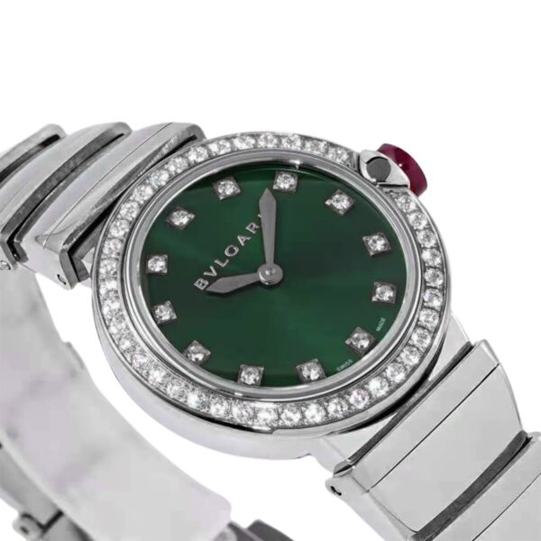Lvcea Emerald Green Dial in Steel with Diamond Bezel - Image 2