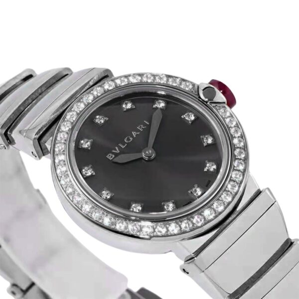 Lvcea Grey Dial in Steel with Diamond Bezel - Image 4