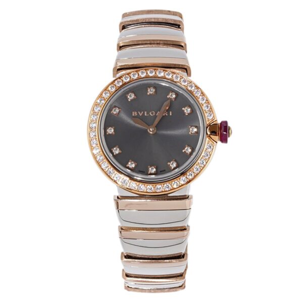 Lvcea Grey Dial in Rose Gold/Steel with Diamond Bezel