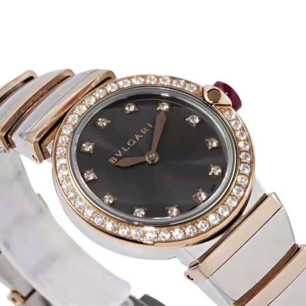 Lvcea Grey Dial in Rose Gold/Steel with Diamond Bezel - Image 2