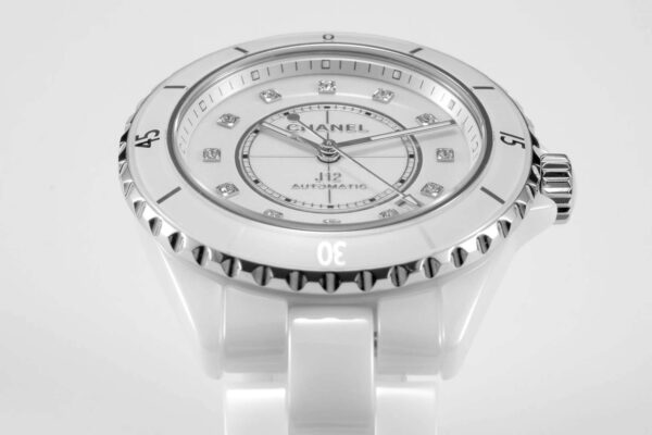 J12 White Ceramic and Steel with Diamond Markers Ref: H5705 - Image 2
