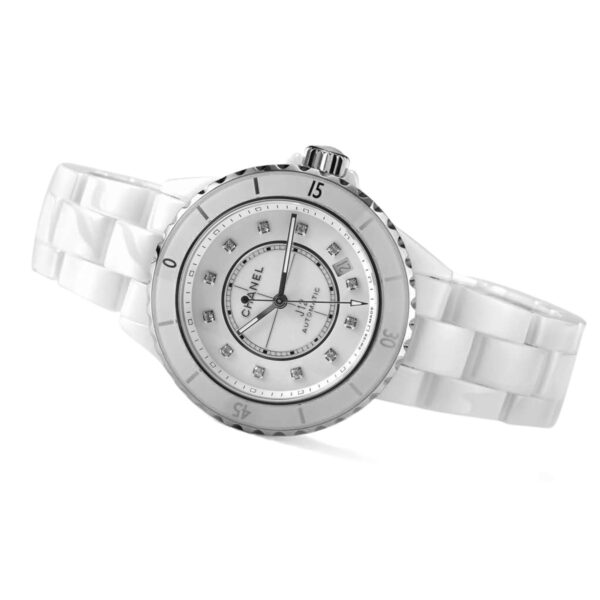 J12 White Ceramic and Steel with Diamond Markers Ref: H5705 - Image 6