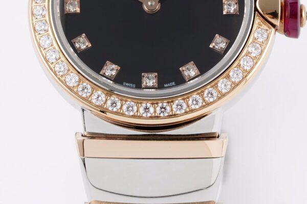 Lvcea Black Dial in Rose Gold/Steel with Diamond Bezel - Image 9