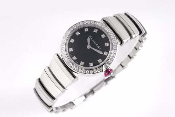 Lvcea Black Dial in Steel with Diamond Bezel - Image 3