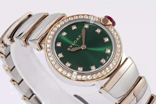 Lvcea Emerald Green Dial in Rose Gold/Steel with Diamond Bezel - Image 4