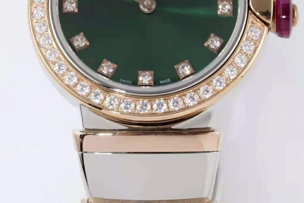 Lvcea Emerald Green Dial in Rose Gold/Steel with Diamond Bezel - Image 5