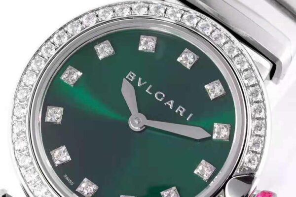 Lvcea Emerald Green Dial in Steel with Diamond Bezel - Image 3