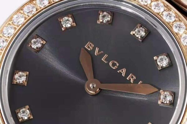 Lvcea Grey Dial in Rose Gold/Steel with Diamond Bezel - Image 4