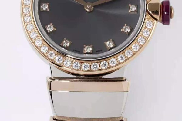 Lvcea Grey Dial in Rose Gold/Steel with Diamond Bezel - Image 3