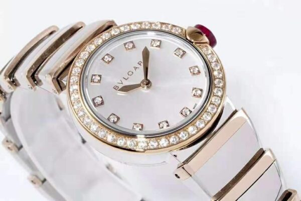 Lvcea Silver Dial in Rose Gold/Steel with Diamond Bezel - Image 5