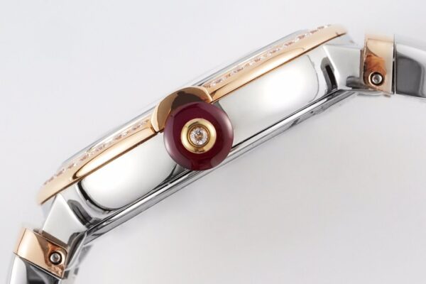 Lvcea Black Dial in Rose Gold/Steel with Diamond Bezel - Image 8