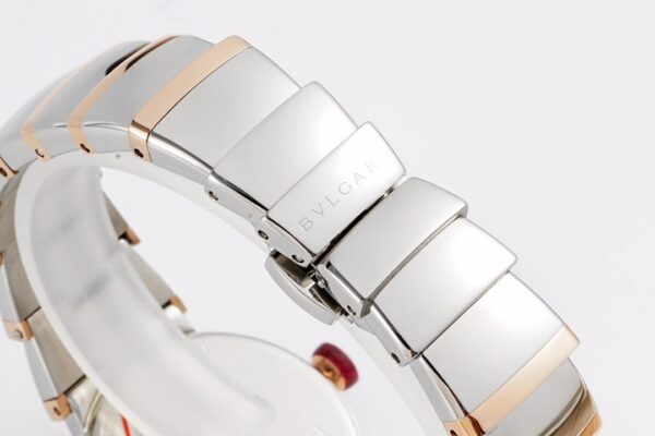 Lvcea Black Dial in Rose Gold/Steel with Diamond Bezel - Image 5