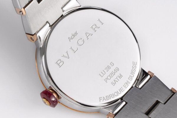 Lvcea Black Dial in Rose Gold/Steel with Diamond Bezel - Image 6