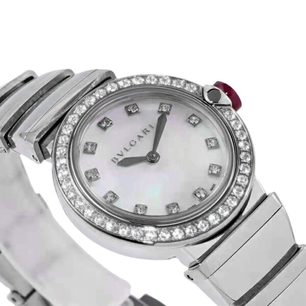 Lvcea MOP Dial in Steel with Diamond Bezel - Image 2