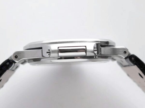Nautilus Jumbo 5711 Grey Dial in Steel with Black Leather Strap - Image 8