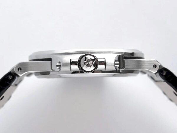 Nautilus Jumbo 5711 Grey Dial in Steel with Black Leather Strap - Image 9