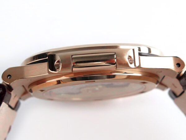 Nautilus Jumbo 5711 Brown Dial in Rose Gold with Brown Leather Strap - Image 9