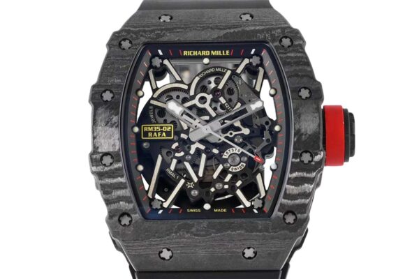 RM 035-02 Rafael Nadal NTPT Carbon on Black Rubber Strap - Image 3