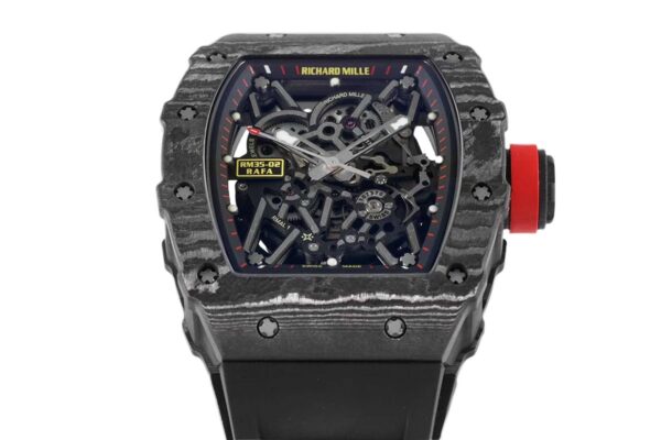 RM 035-02 Rafael Nadal NTPT Carbon on Black Rubber Strap - Image 6