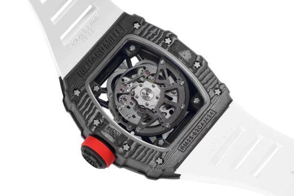 RM 035-02 Rafael Nadal NTPT Carbon on White Rubber Strap - Image 5