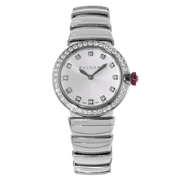 Lvcea Silver Dial in Steel with Diamond Bezel